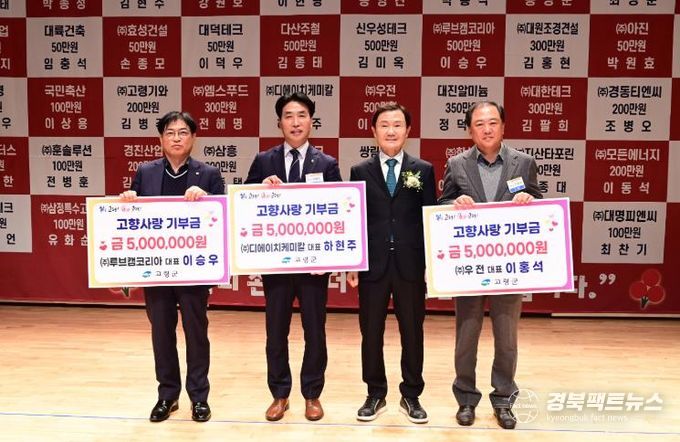 고령군상공협의회 고령군 고향사랑기부금 1,500만원 쾌척