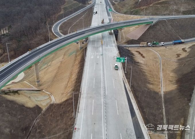 국도대체우회도로(상구~효현) 전경 및 위치도