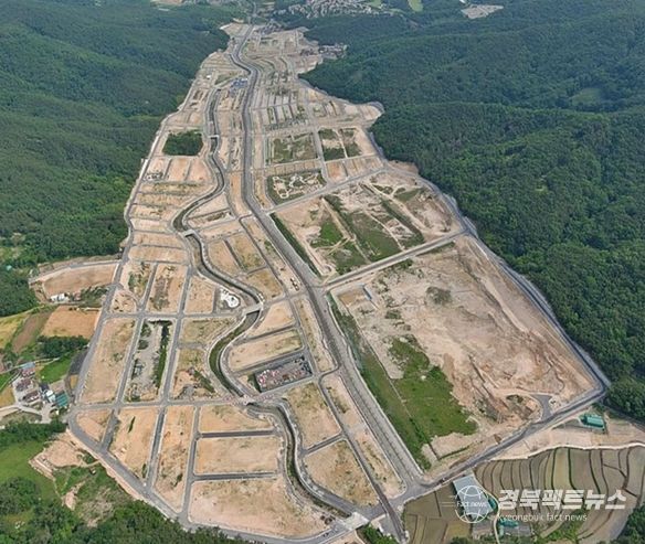 경주 보문천군지구 도시개발사업 현장 모습