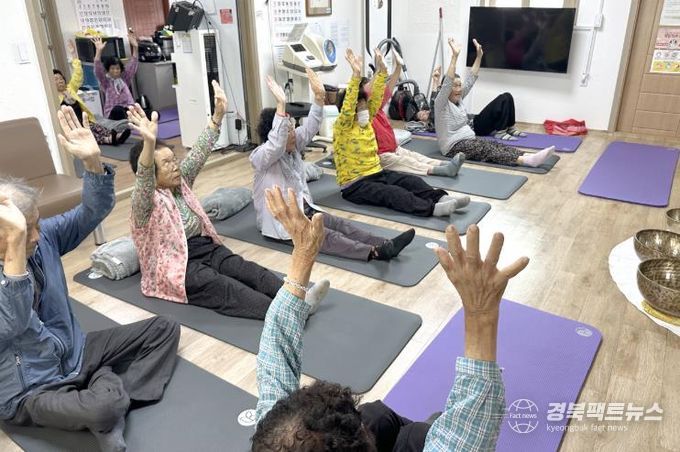 청송군치매안심센터, 진보면 광덕1리 치매보듬마을 치유명상 프로그램 운영