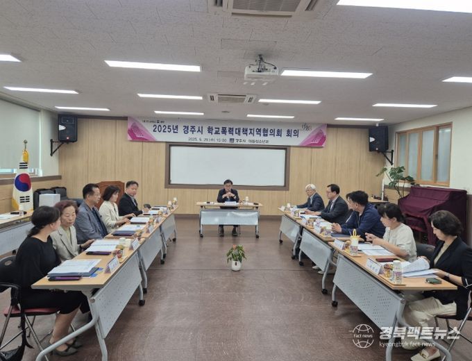 경주시는 지난 28일 청소년수련관에서 2025년 학교폭력대책지역협의회 회의를 개최했다
