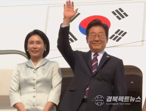 이재명 대통령 서울공항 출발 (KTV 방송화면 캡춰)