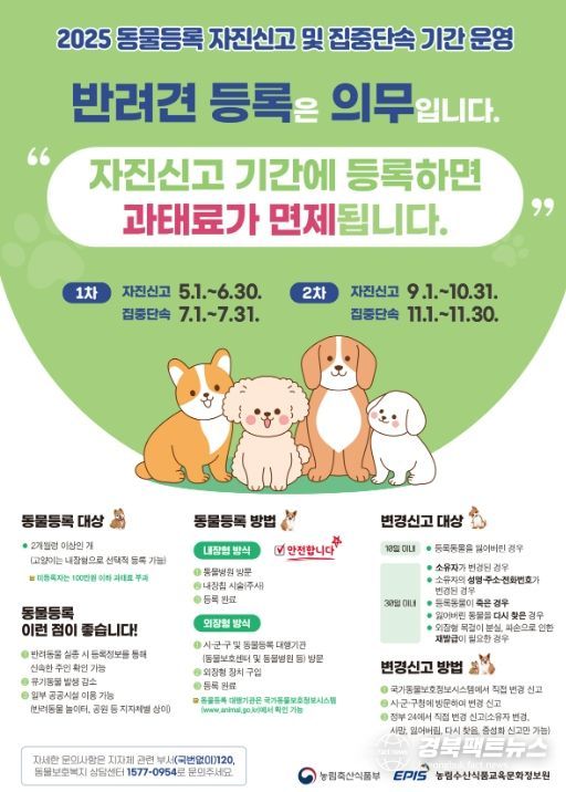 반려동물 등록 집중단속 및 등록비 지원사업