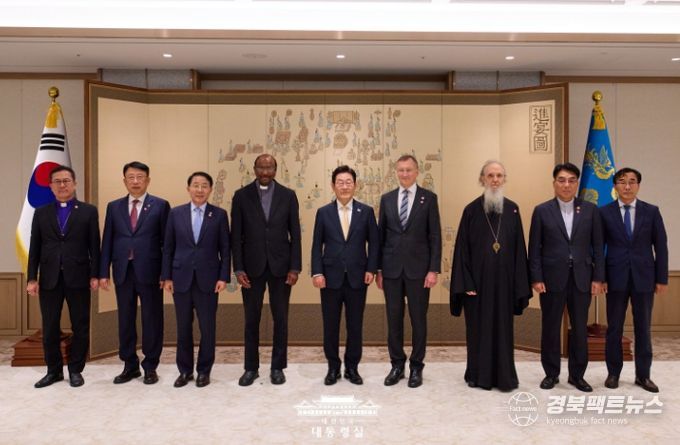 제리 필레이 세계교회협의회(WCC) 총무와 한국기독교교회협의회(NCCK) 대표단 접견(대통령실)
