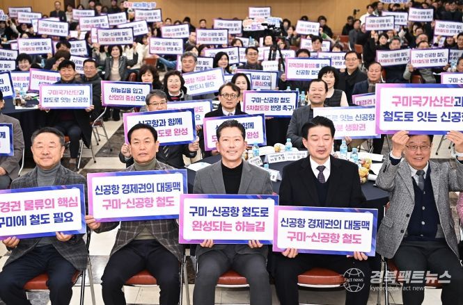 '김천~구미~동구미~신공항'노선, 5차 국가철도망 계획에 반드시 반영돼야