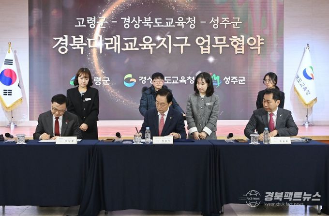 성주군, 경상북도교육청과 경북미래교육지구 업무협약 체결