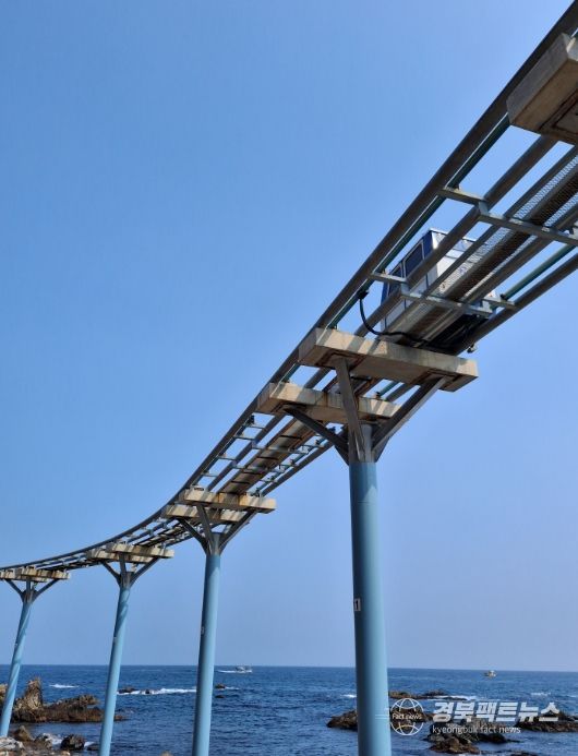 죽변해안스카이레일 운행 일시 중단