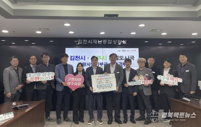상주시(건설도시국) ·김천시(건설도시국) '고향사랑 기부제' 상호기부 협약
